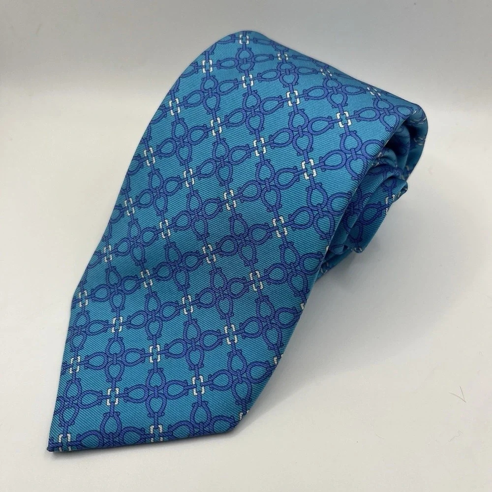Brooks Brothers Necktie Makers Merchants Silk‎ Blue USA Made 61